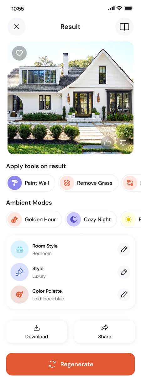 Decor AI exterior design result