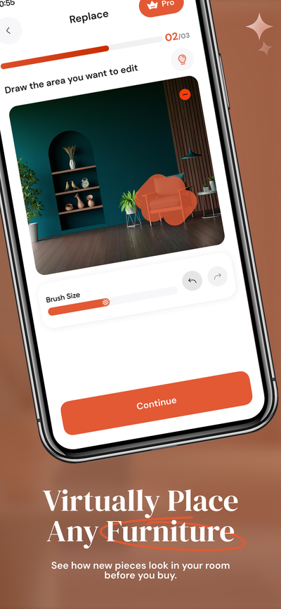 Replace furniture feature - virtually place any furniture