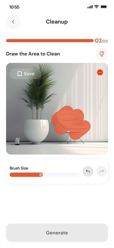 Step 2 - Select area and choose style
